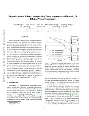 PDF Document Cover - Beyond Attentive Tokens: Efficient Vision Transformers with Token Importance and Diversity