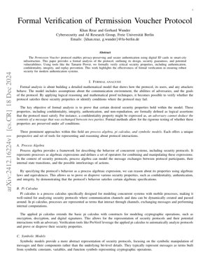 PDF Document Cover - Formal Verification of Permission Voucher Protocol: Security Analysis and Implementation
